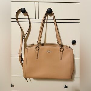 Coach Cream Leather bag w/shoulder strap